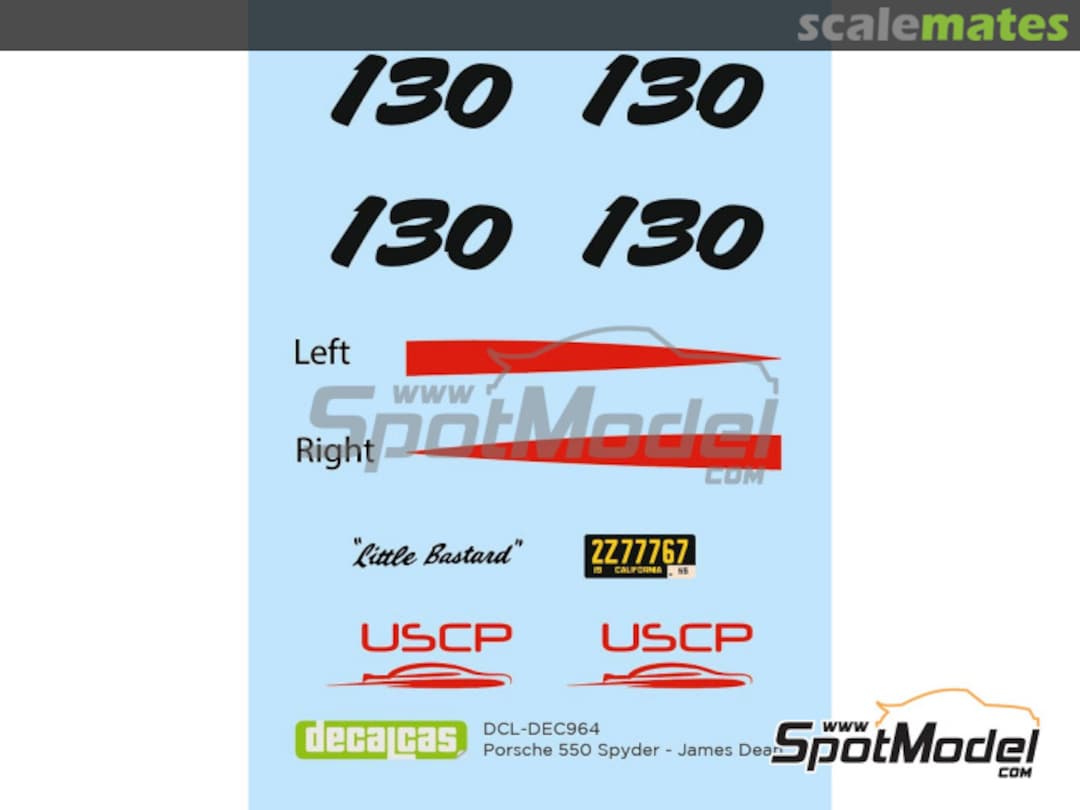 Boxart Porsche 550 Spyder DCL-DEC964 Decalcas
