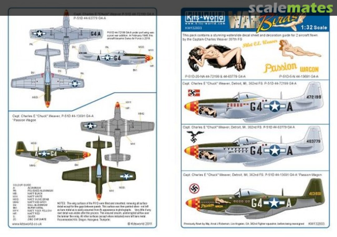 Boxart P51D Mustang KW132003 Kits-World