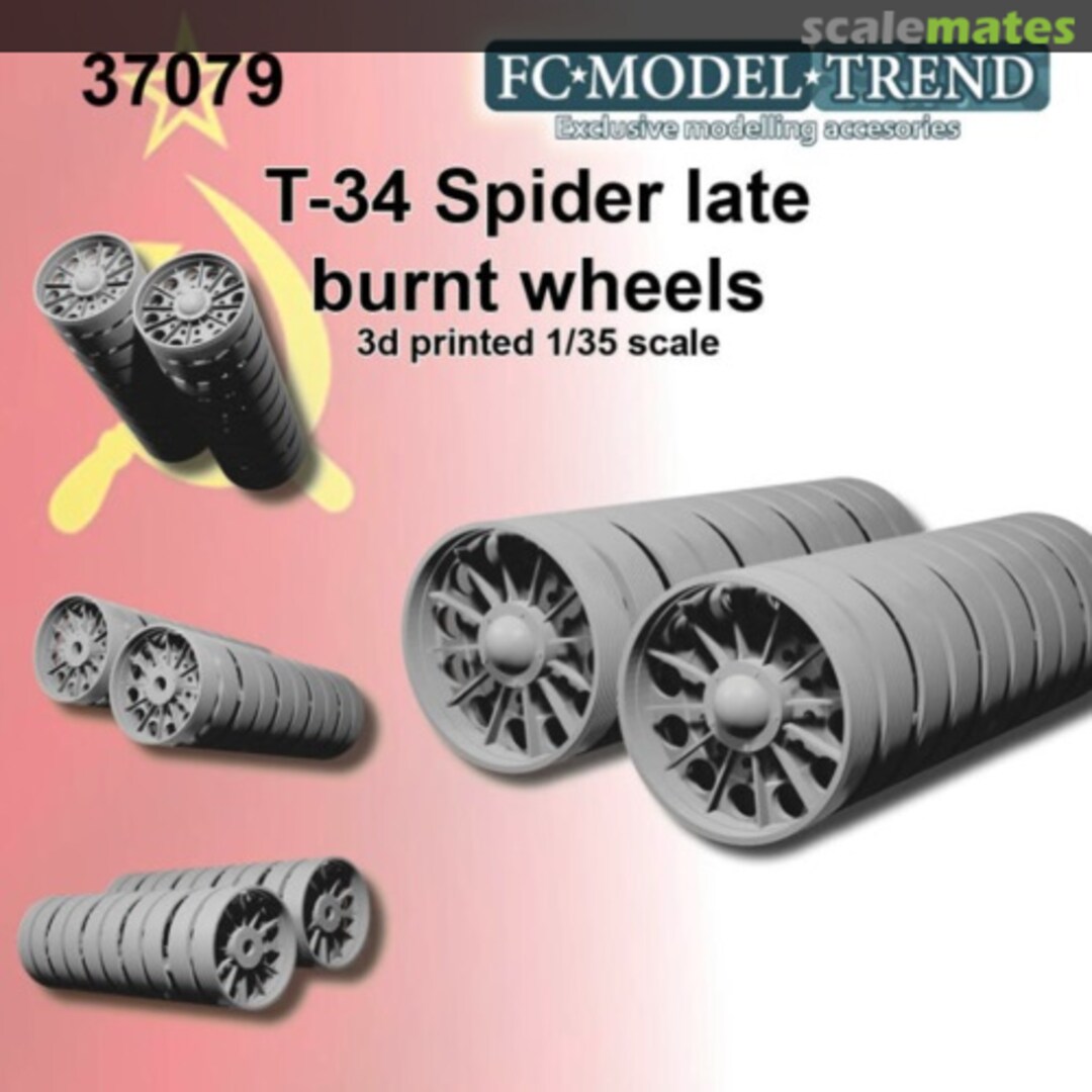 Boxart T-34 Late spider burnt wheels 37079 FC Model Trend