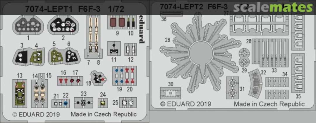 Boxart F6F-3 PE Set 7074-LEPT Eduard