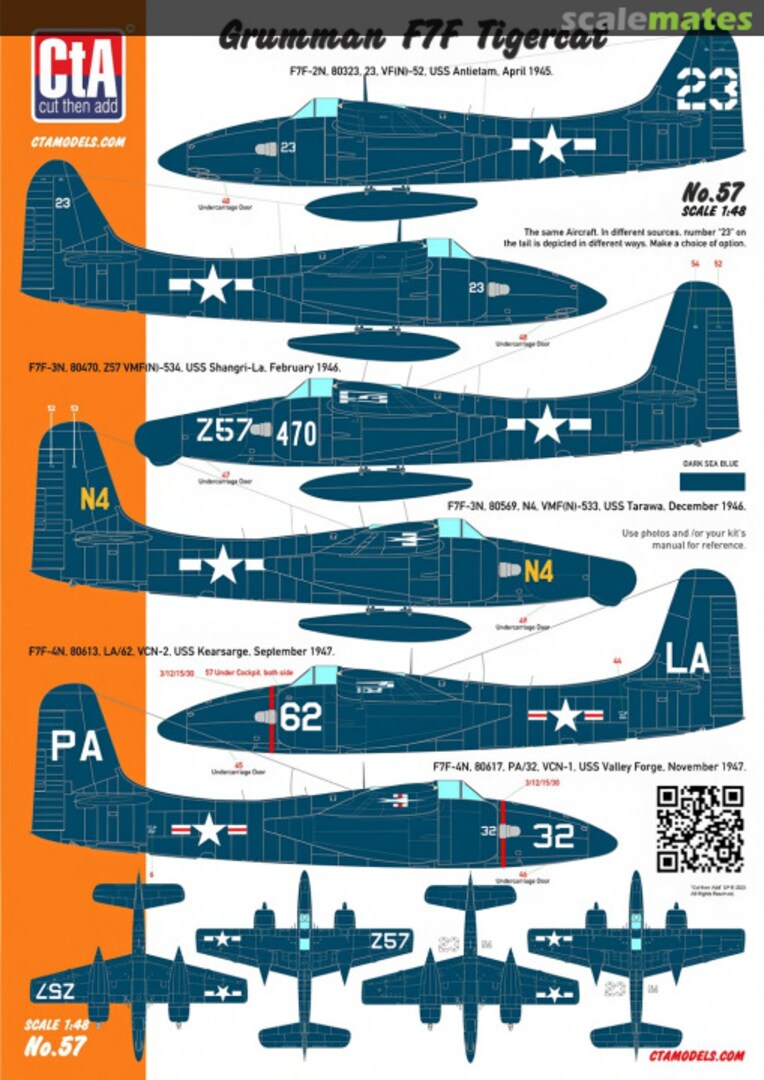 Boxart Grumman F7F Tigercat CTA-057 CtA Models