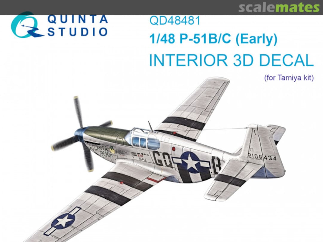 Boxart P-51B/C (Early) interior 3D decals QD48481 Quinta Studio