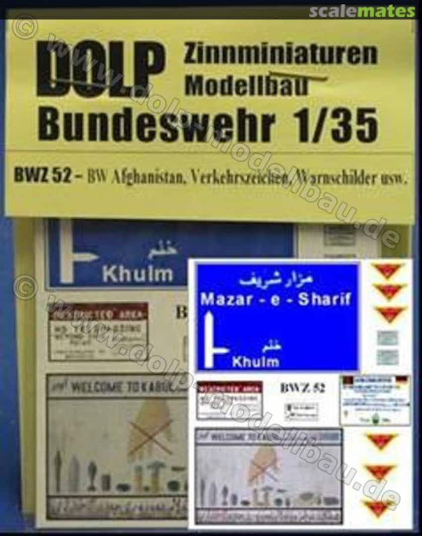 Boxart Afghanistan, Verkehrs.- Warnschilder, usw. BWZ 52 DOLP-Modellbau