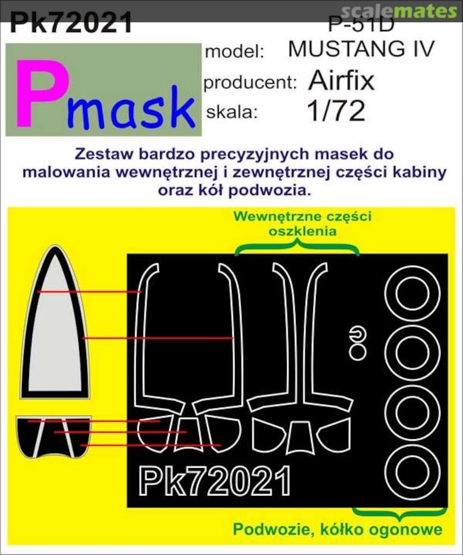 Boxart P-51D Mustang IV PK72021 Pmask