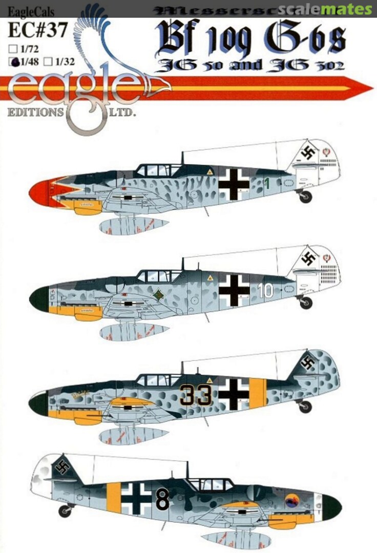 Boxart Messerschmitt Bf 109G-6s EagleCals EC48-37 Eagle Editions