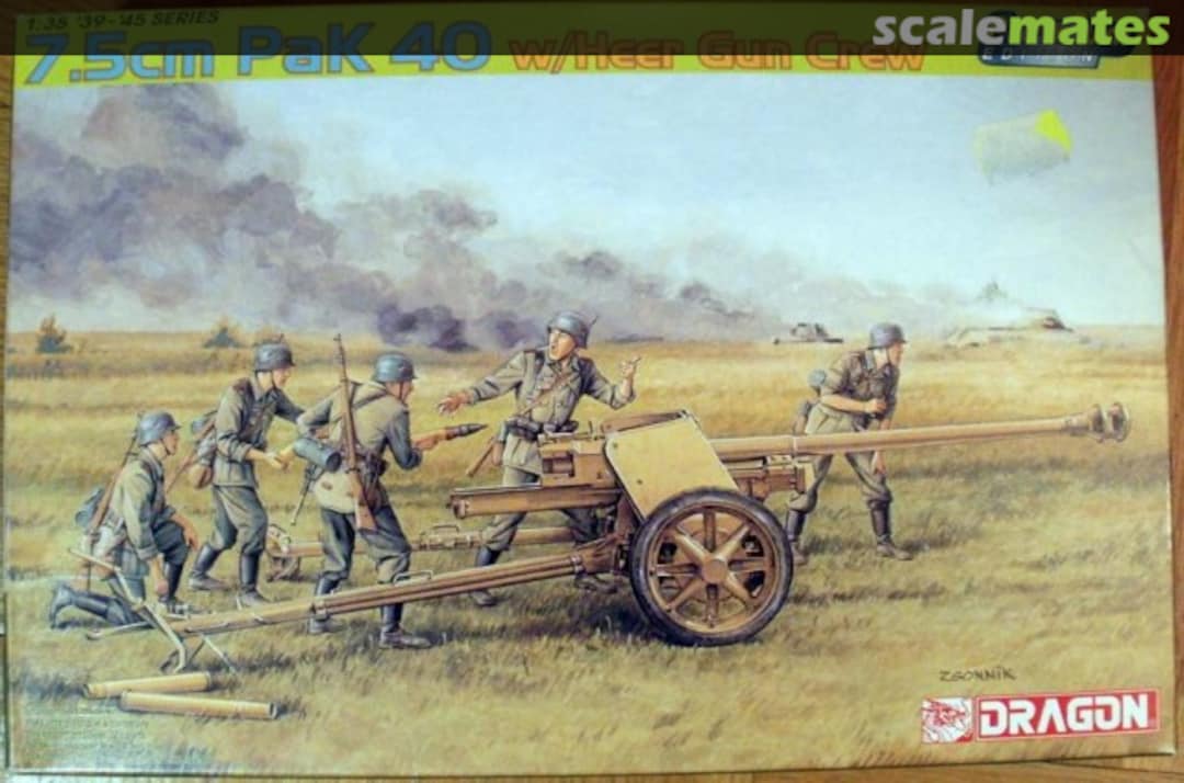 Boxart 7.5cm Pak 40 w/Heer Gun Crew 6433 Dragon