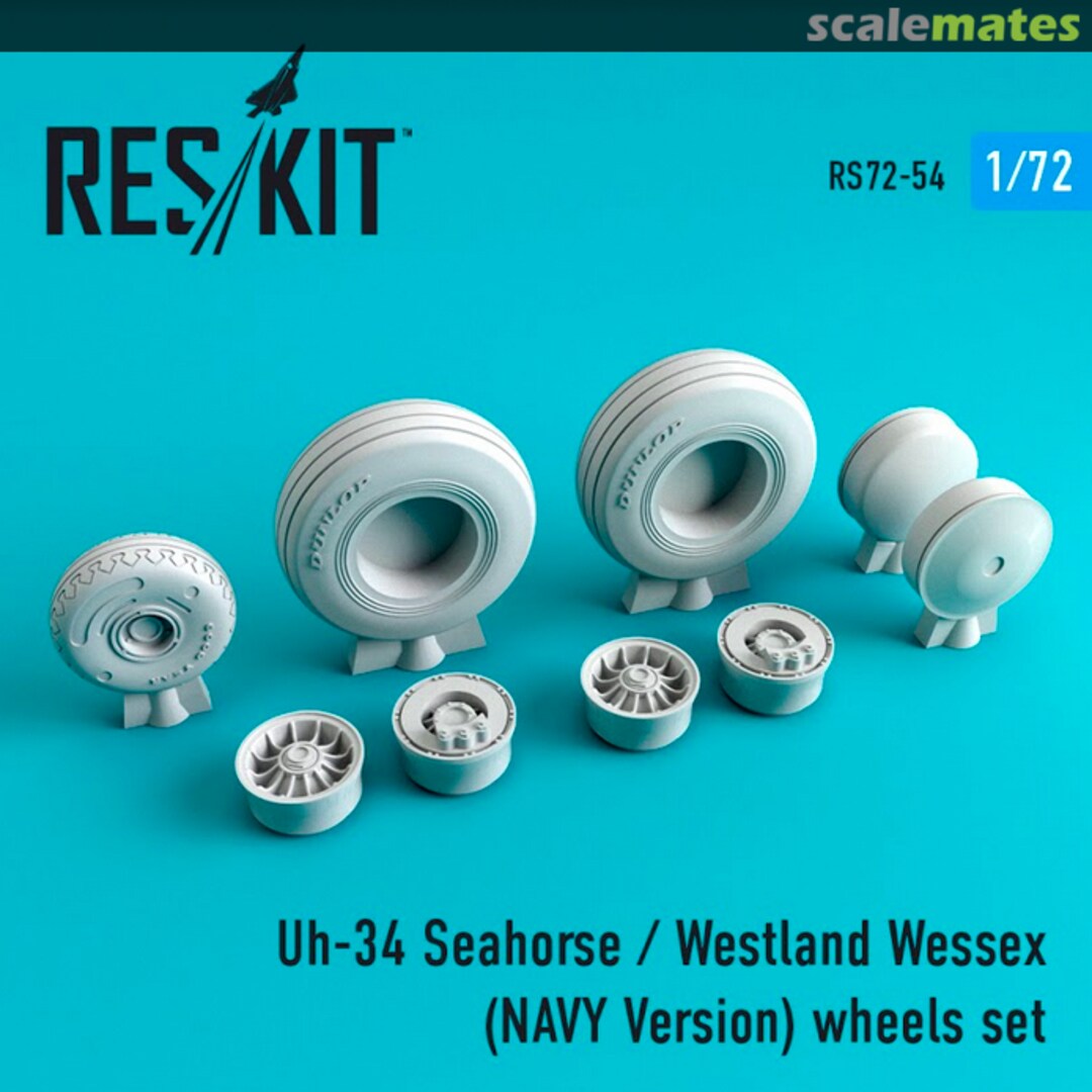 Boxart UH-34 Seahorse / Westland Wessex (NAVY Version) wheels set RS72-0054 ResKit