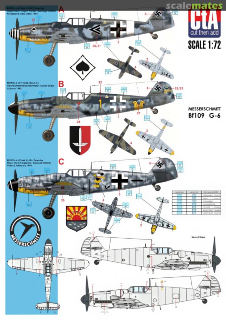 Boxart Messerschmitt Bf 109 G-6 CTA-T03 CtA Models