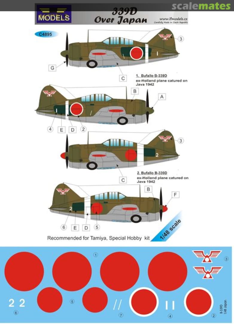 Boxart Brewster B-339D over Japan C4895 LF Models