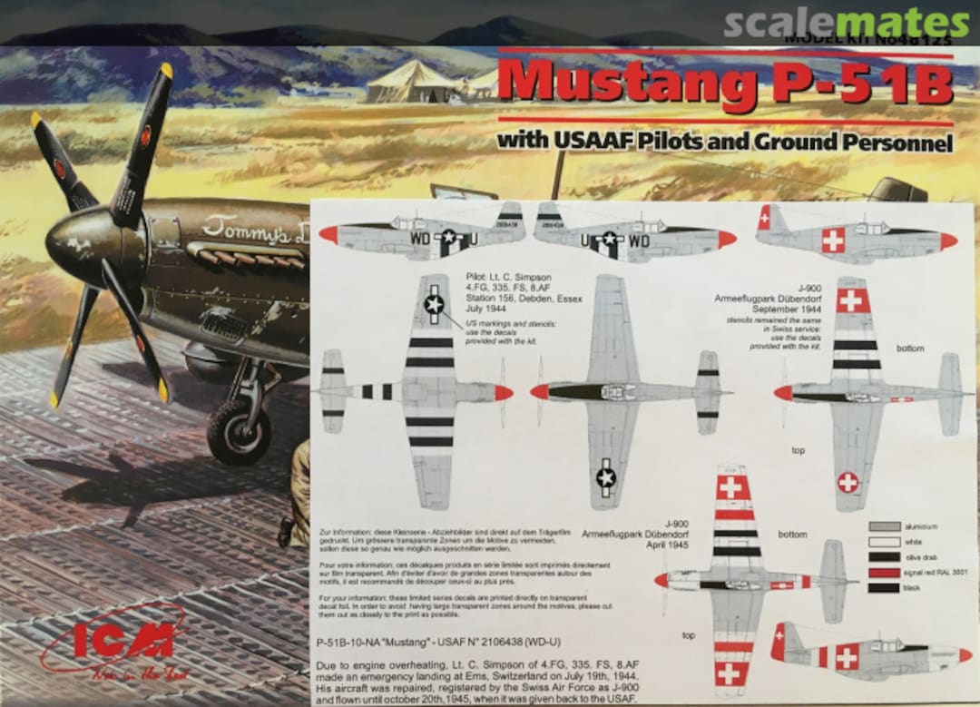 Boxart Mustang P-51B 48125 ICM