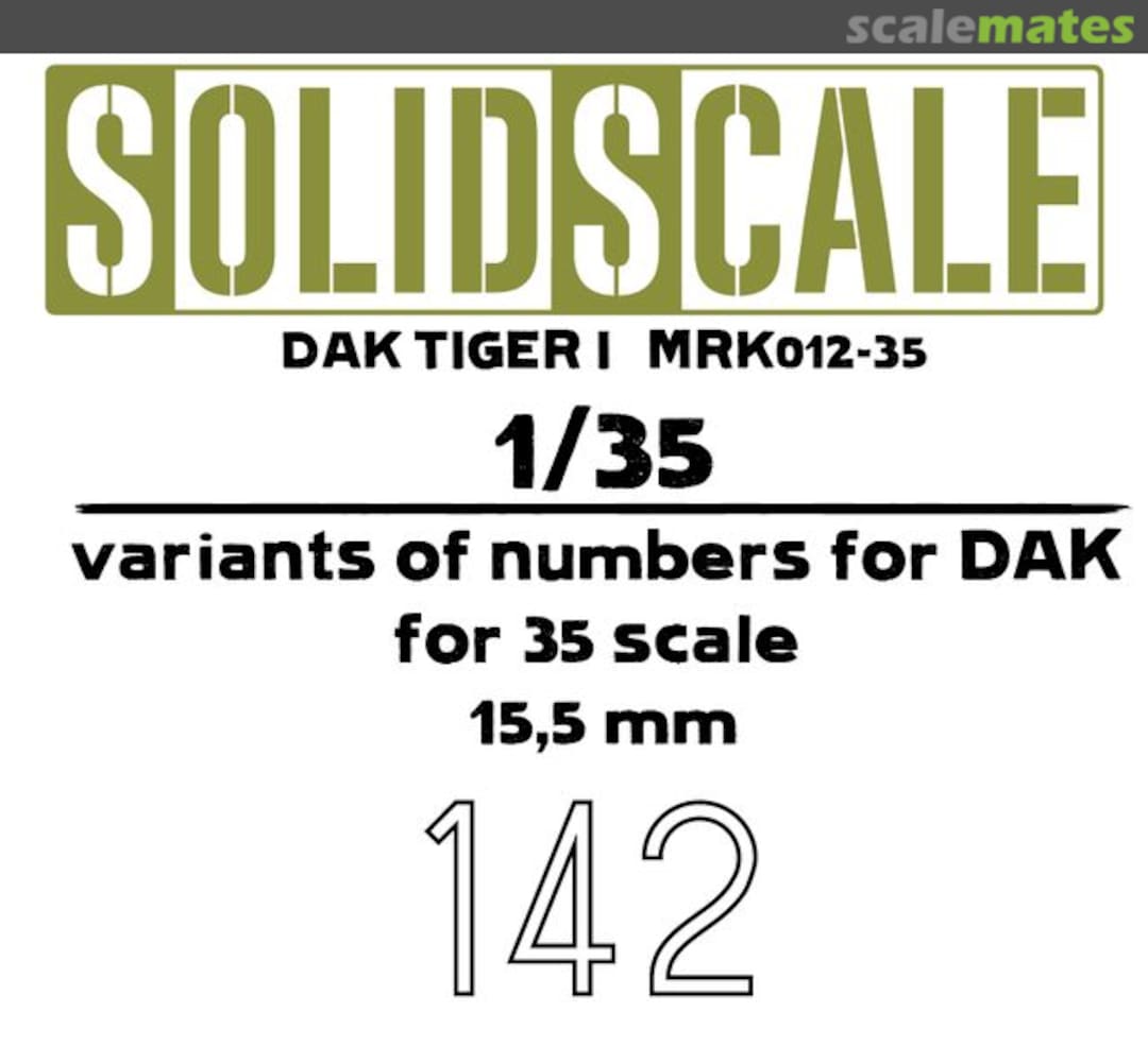 Boxart DAK Tiger I MRK012-35 Solid Scale