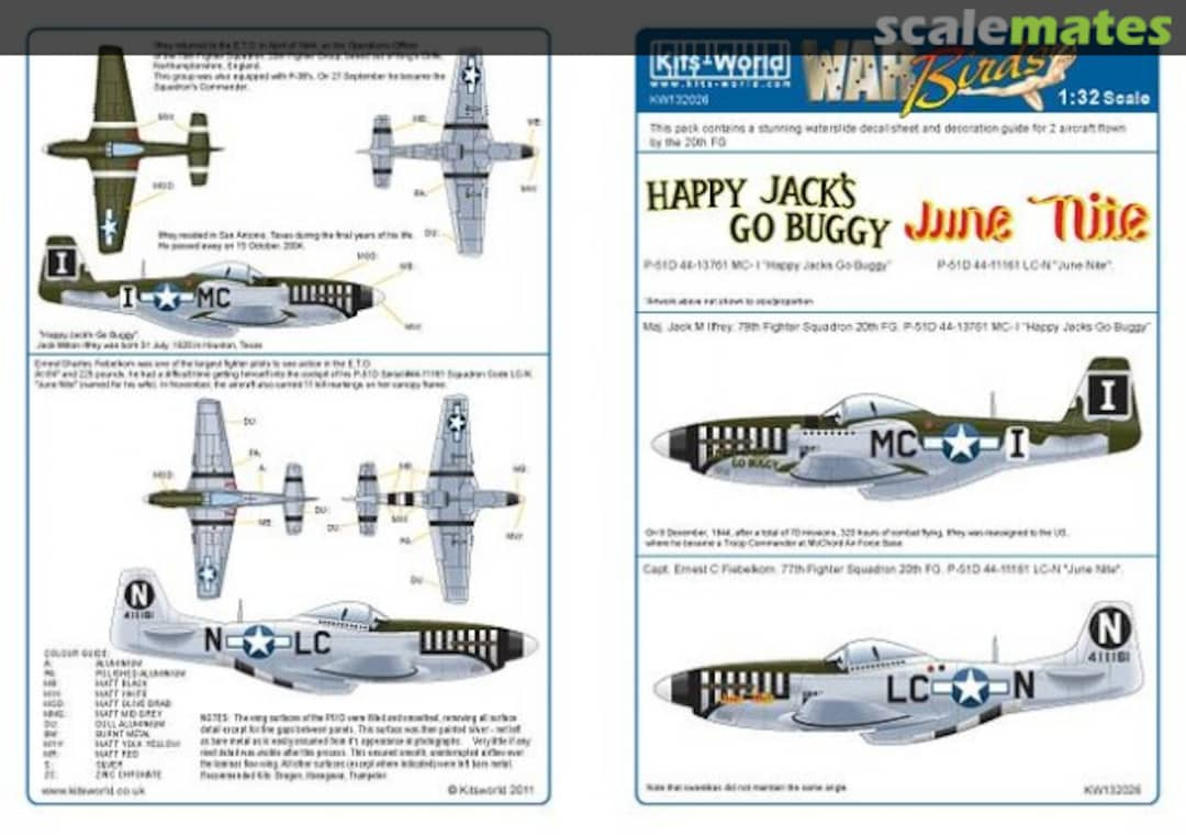 Boxart P-51D Mustangs KW132026 Kits-World