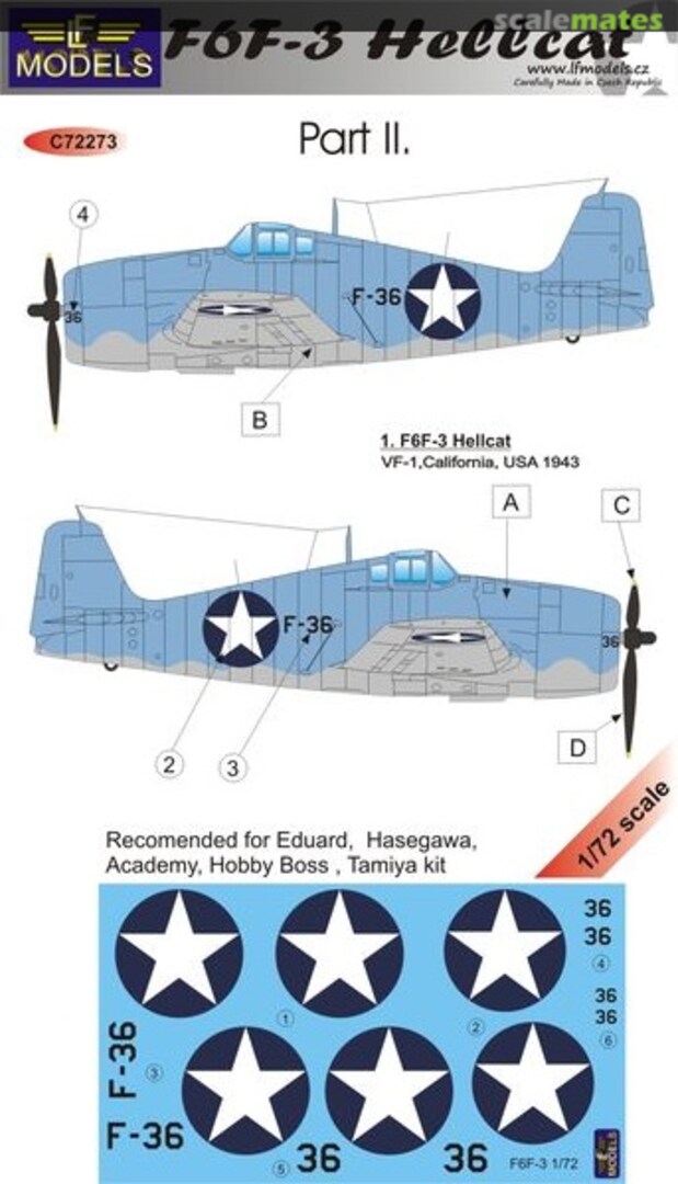 Boxart F6F-3 Hellcat Part II. C72273 LF Models