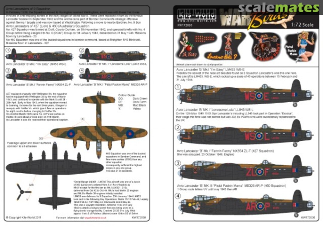 Boxart Lancaster Bomber KW172030 Kits-World