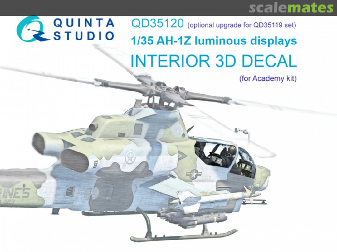 Boxart AH-1Z Luminous Displays interior 3D decals QD35120 Quinta Studio