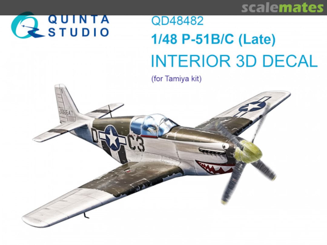 Boxart P-51B/C (Late) interior 3D decals QD48482 Quinta Studio