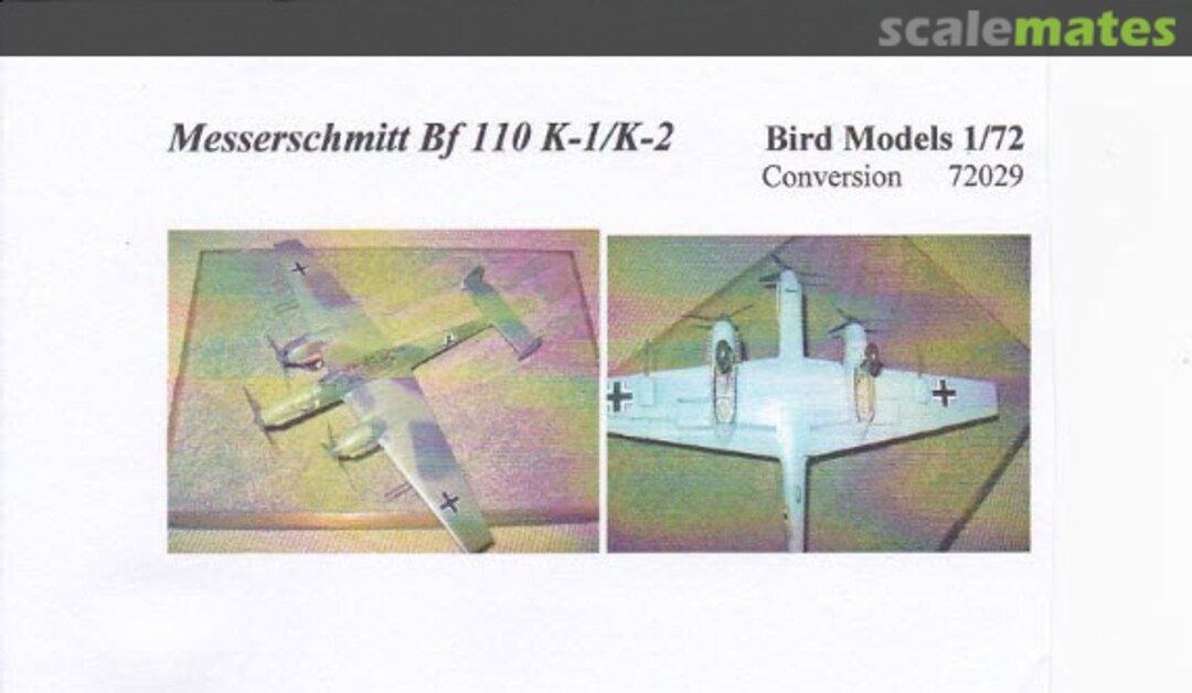 Boxart Messerschmitt Bf-110 K-1/K-2 72029 Bird Models