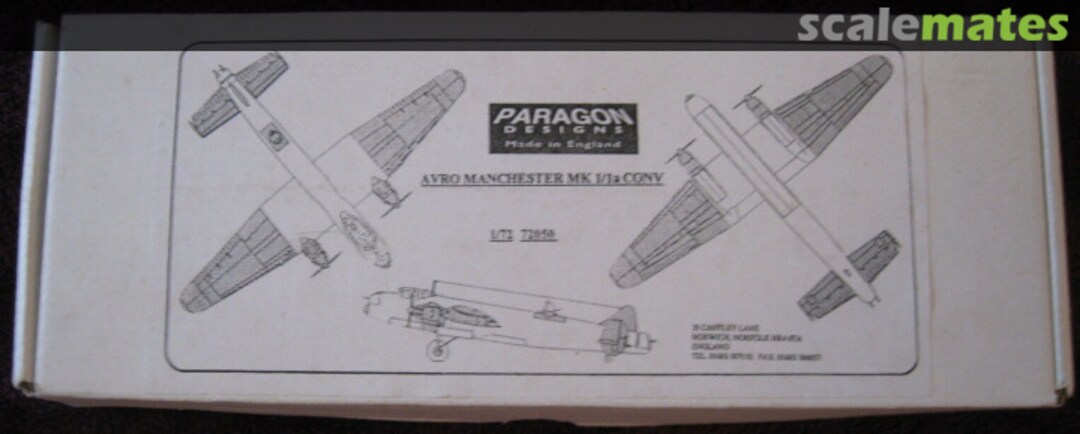 Boxart Avro Manchester Mk 1/1a conversion 72050 Paragon Designs