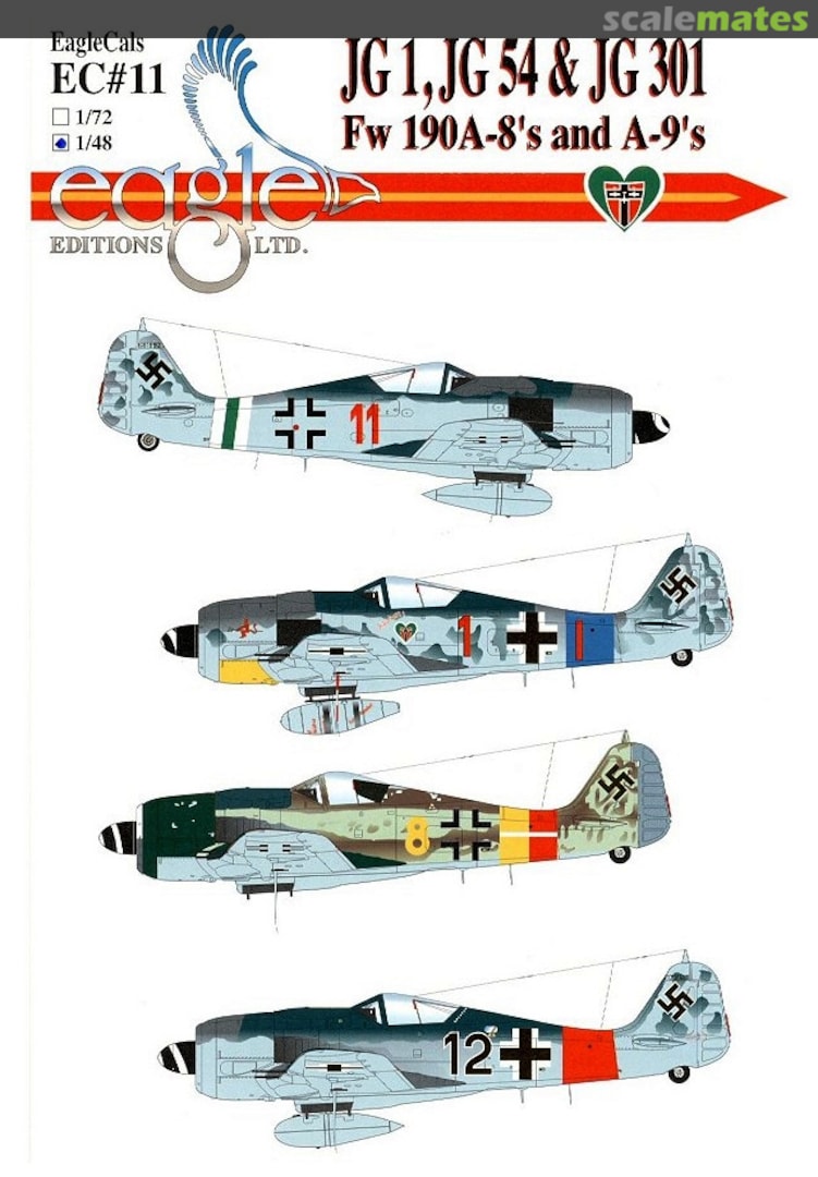 Boxart JG 1, JG 54 & JG 301 EagleCals EC48-11 Eagle Editions