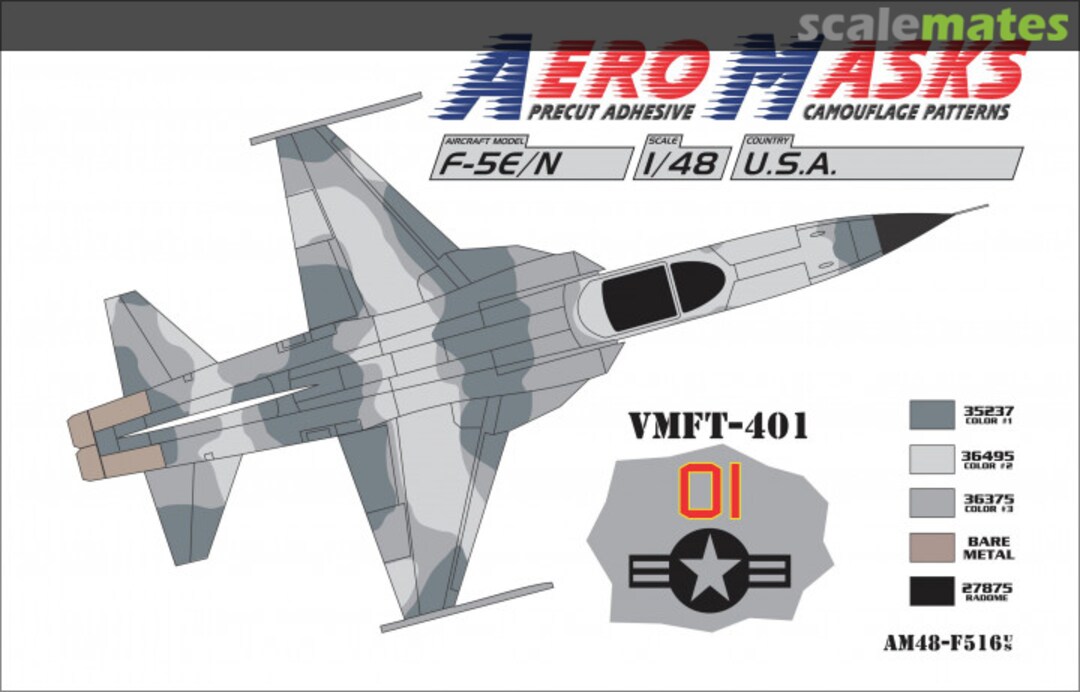 Boxart F-5E/N USA VMFT-401 01Red AM48-F516 AeroMasks