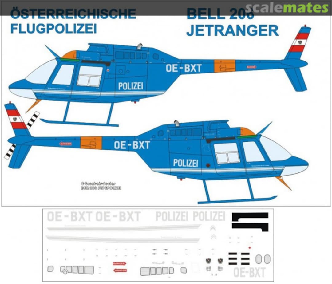 Boxart Bell 206 Österreichische Flugpolizei HZ 72002 Brent-Air-Decals