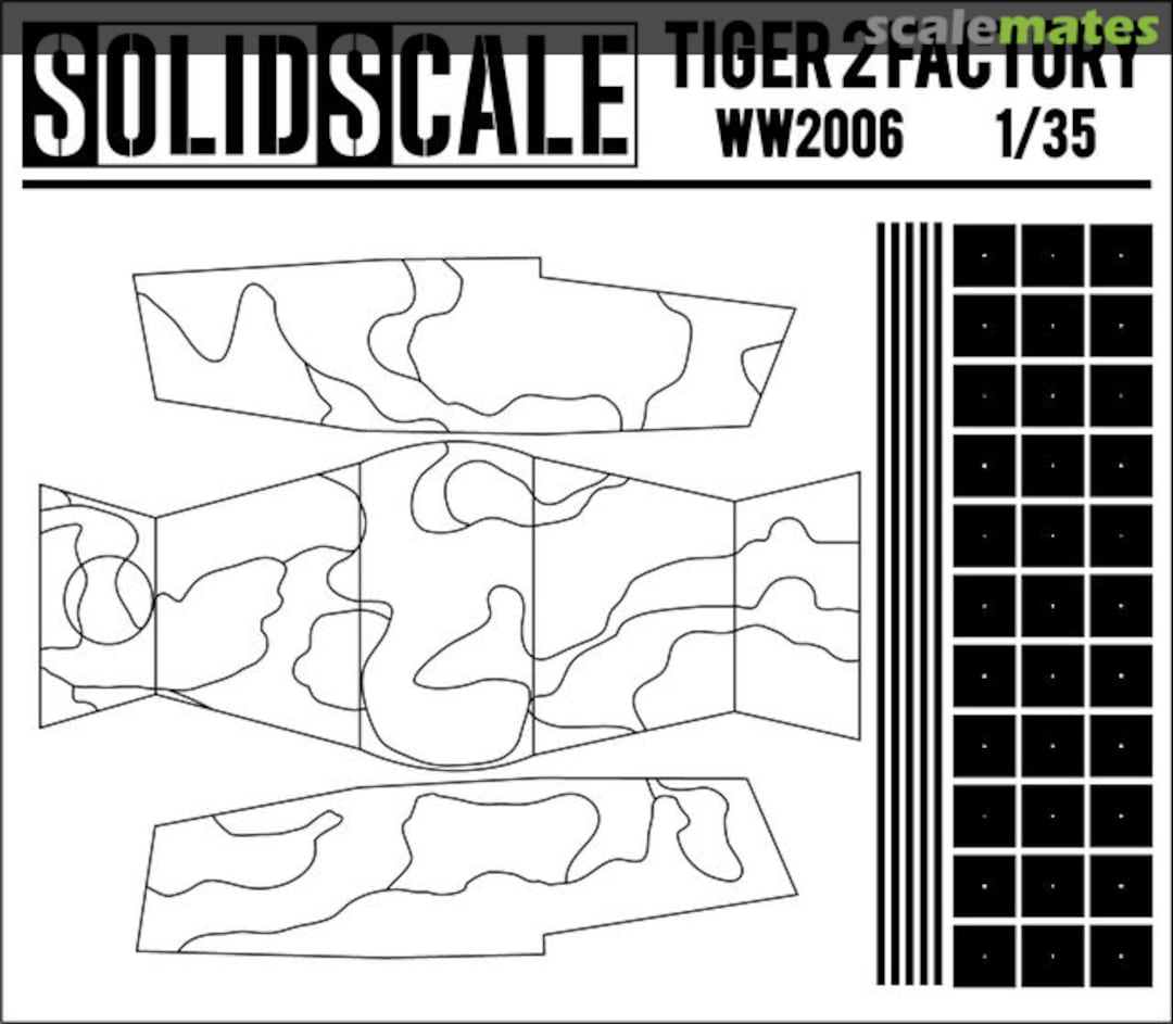 Boxart Tiger II Werktarnung Maskierschablone WW2006 Solid Scale