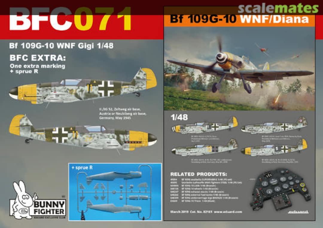 Boxart Bf 109G-10 WNF Gigi | WNF/Diana BFC071 Eduard