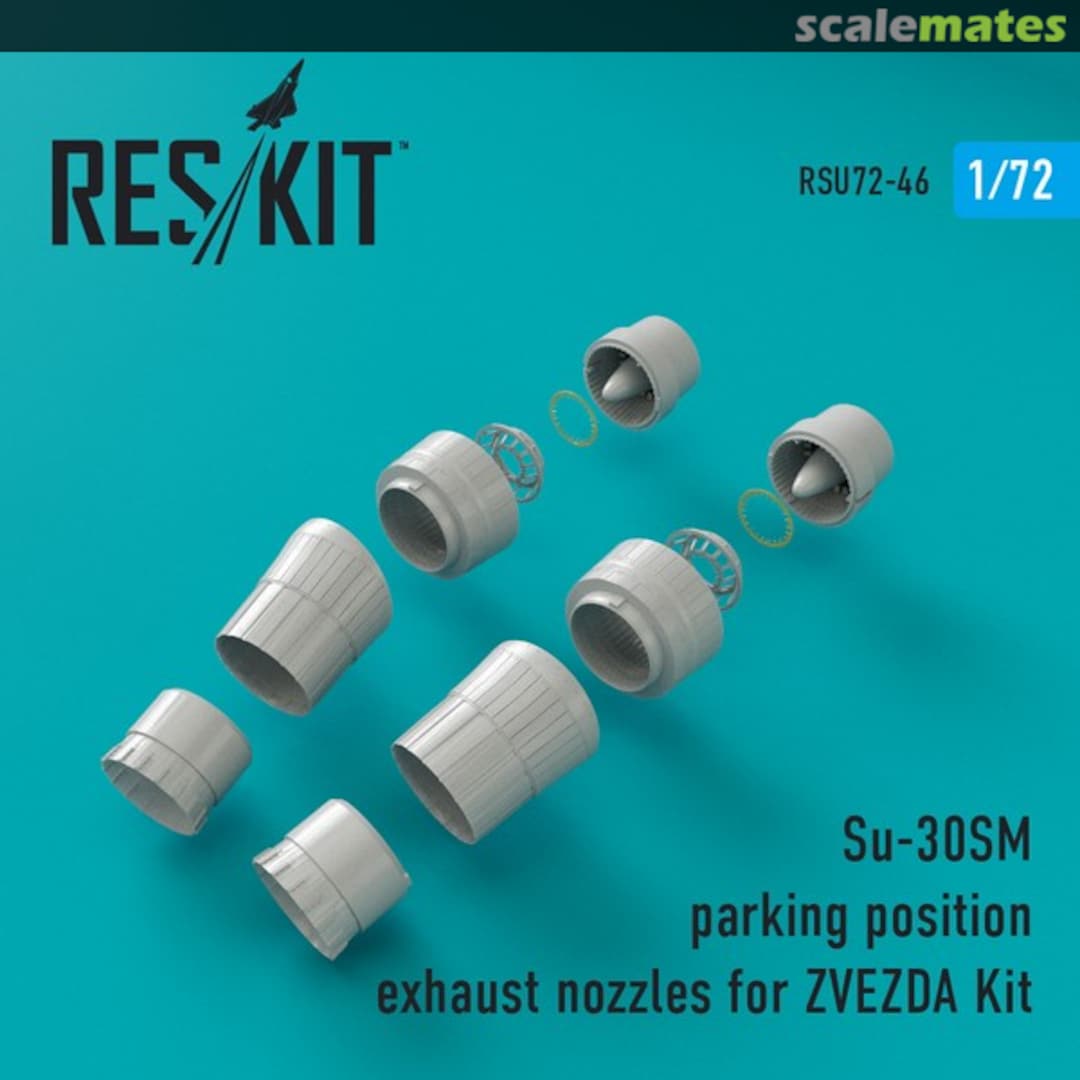 Boxart Su-30SM parking position exhaust nozzles RSU72-0046 ResKit