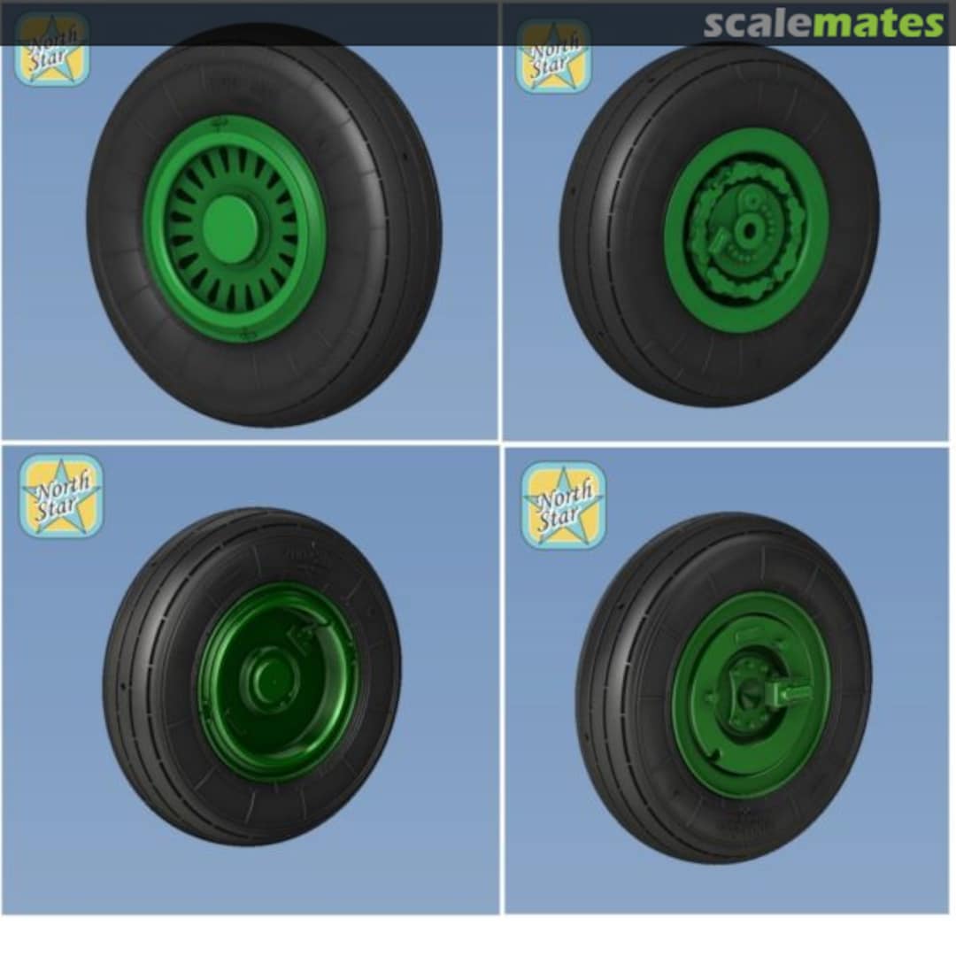 Boxart MiG-25 Foxbat wheels set – No Mask series NS48150-a North Star Models