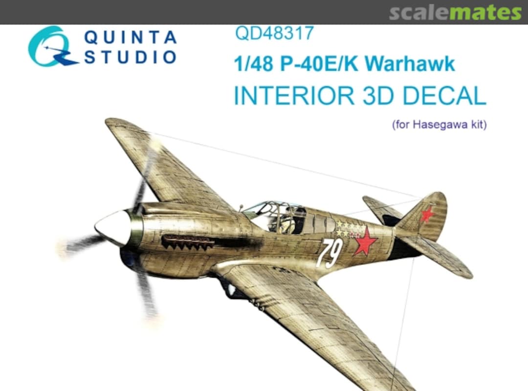 Boxart P-40E/K Warhawk interior 3D decals QD48317 Quinta Studio