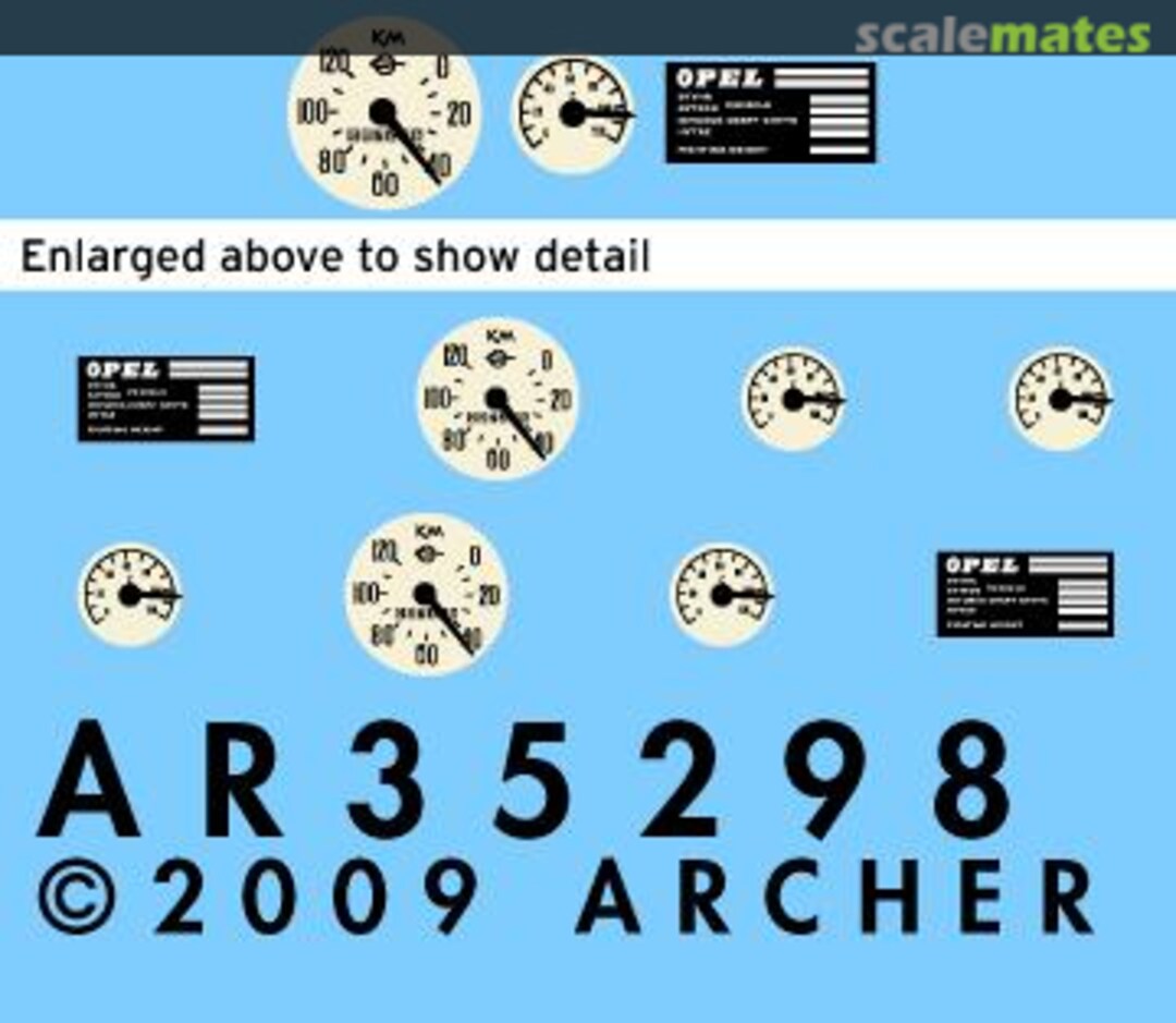 Boxart Opel Blitz instruments and placards AR35298 Archer