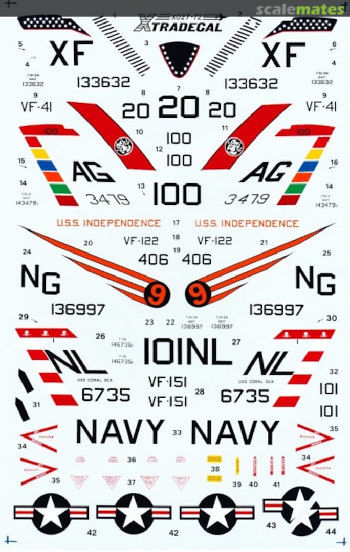 Boxart U.S. NAVY F-3 Demons XO27-72 Xtradecal