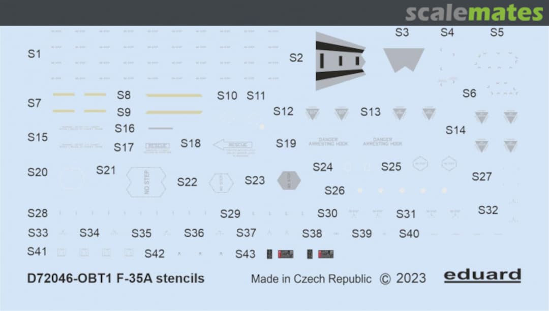 Boxart F-35A stencils D72046 Eduard