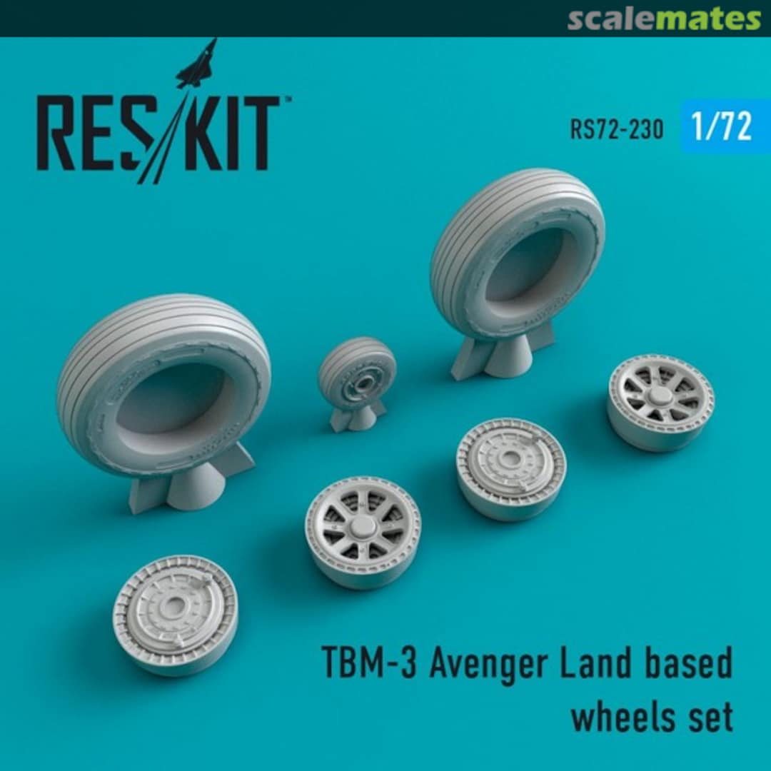 Boxart TBM-3 Avenger (Land based) wheels set RS72-0230 ResKit