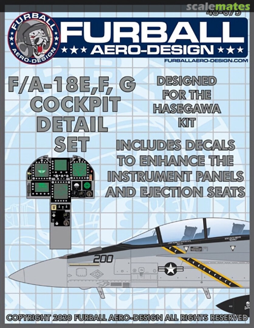 Boxart F/A-18E,F,G Cockpit Detail Set 48-075 Furball Aero-Design