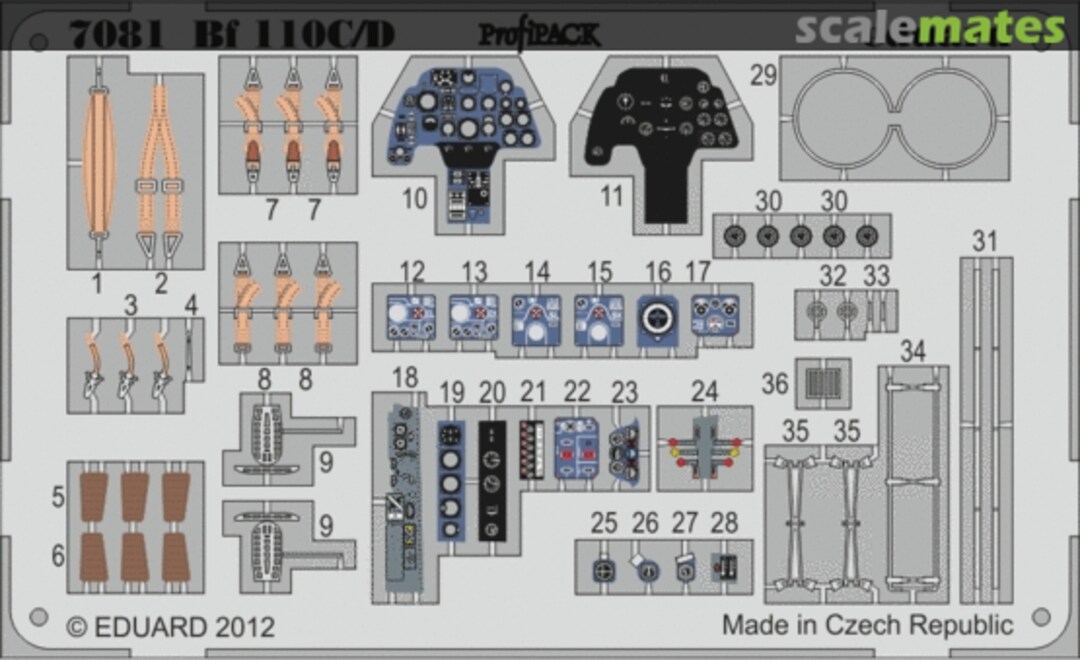 Boxart Bf 110C/D Pe-Set 7081-LEPT Eduard