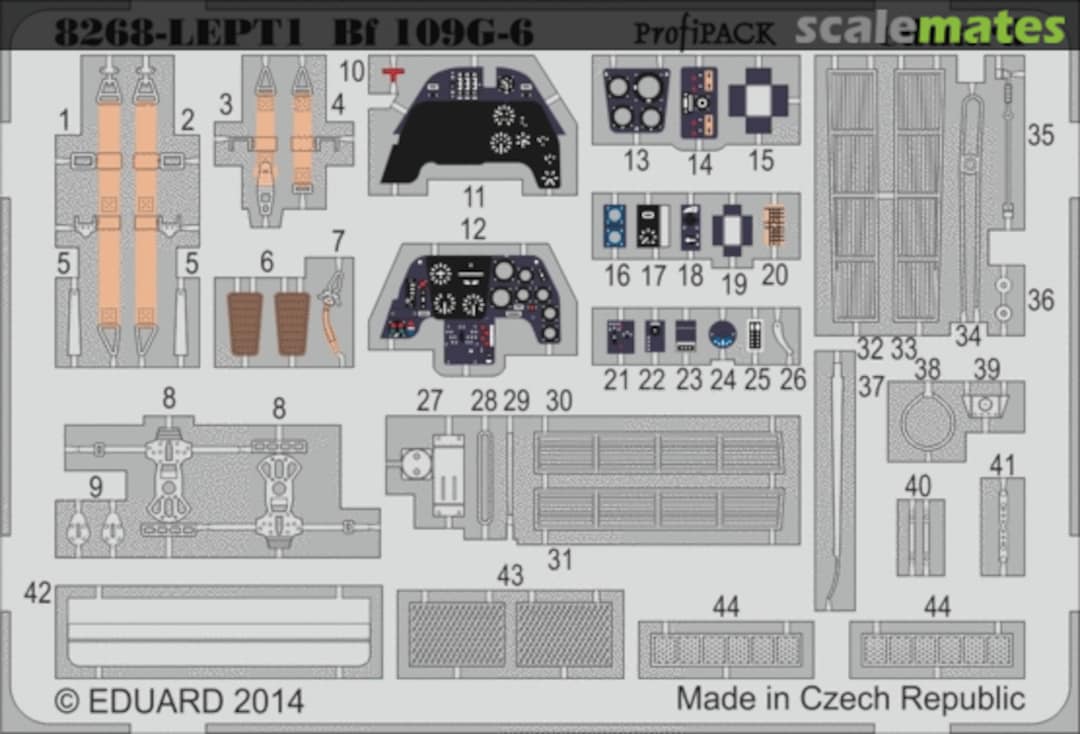 Boxart Bf 109G-6 PE-set 8268-LEPT1 Eduard