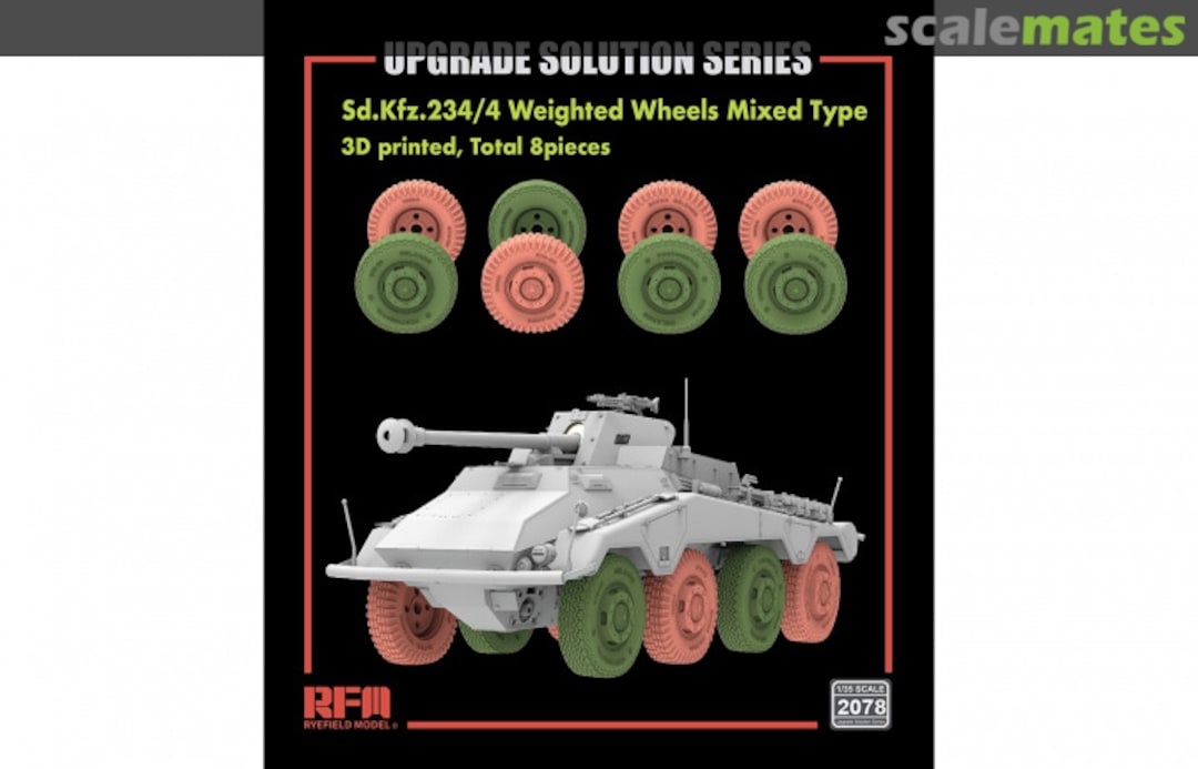 Boxart Sd.Kfz.234/4 Weighted wheels Mixed Type RM-2078 Rye Field Model