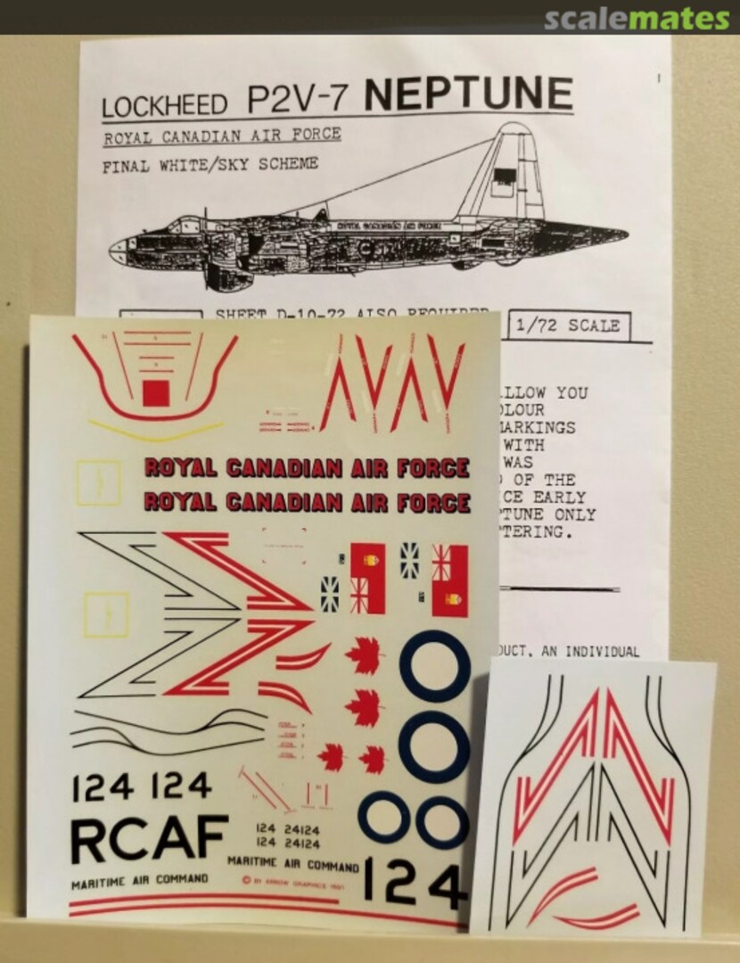 Boxart Lockheed P2V-7 Neptune - Royal Canadian Air Force E-9-72 Arrow Graphics