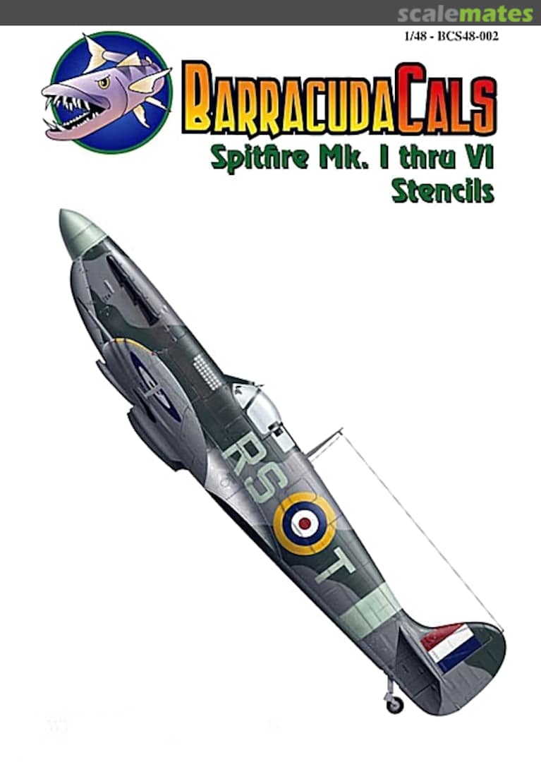 Boxart Spitfire Mk. I through VI Stencils BCS48002 Barracuda Studios