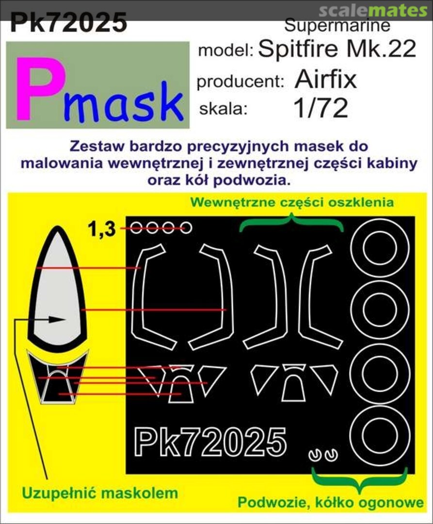 Boxart Supermarine Spitfire Mk.22 PK72025 Pmask