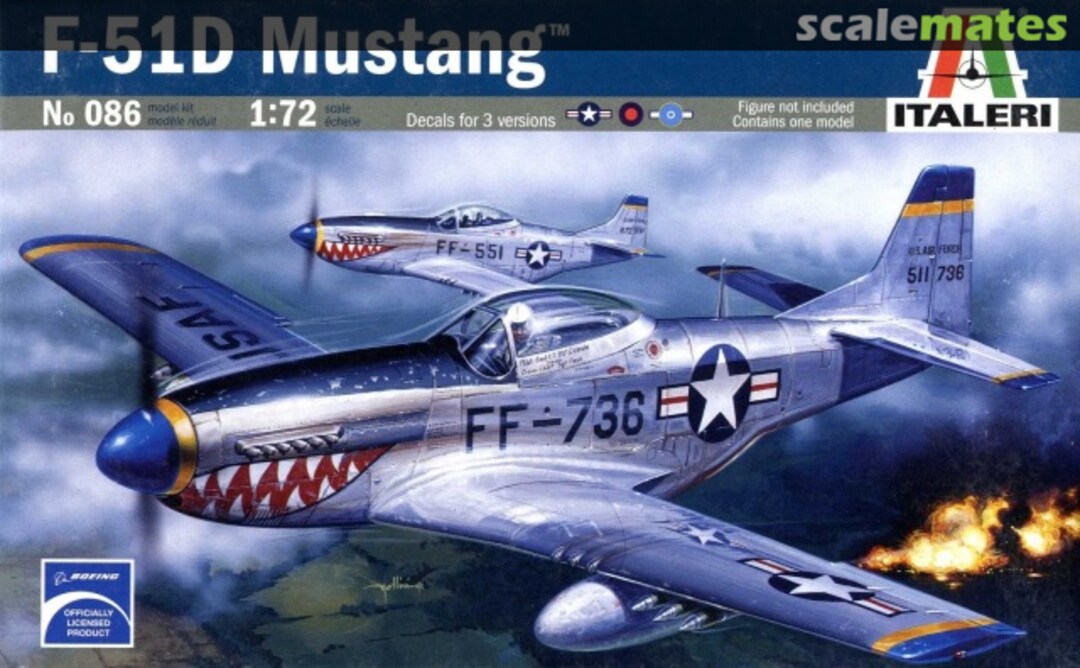 Boxart F-51D Mustang 086 Italeri