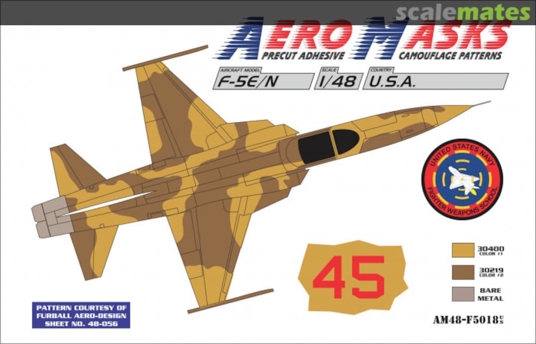 Boxart F-5E/N USA USNFWS Red 45 AM48-F5018 AeroMasks