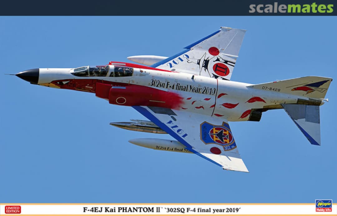 Boxart F-4EJ Kai Phantom II `302SQ F-4 final year 2019´ 07475 Hasegawa