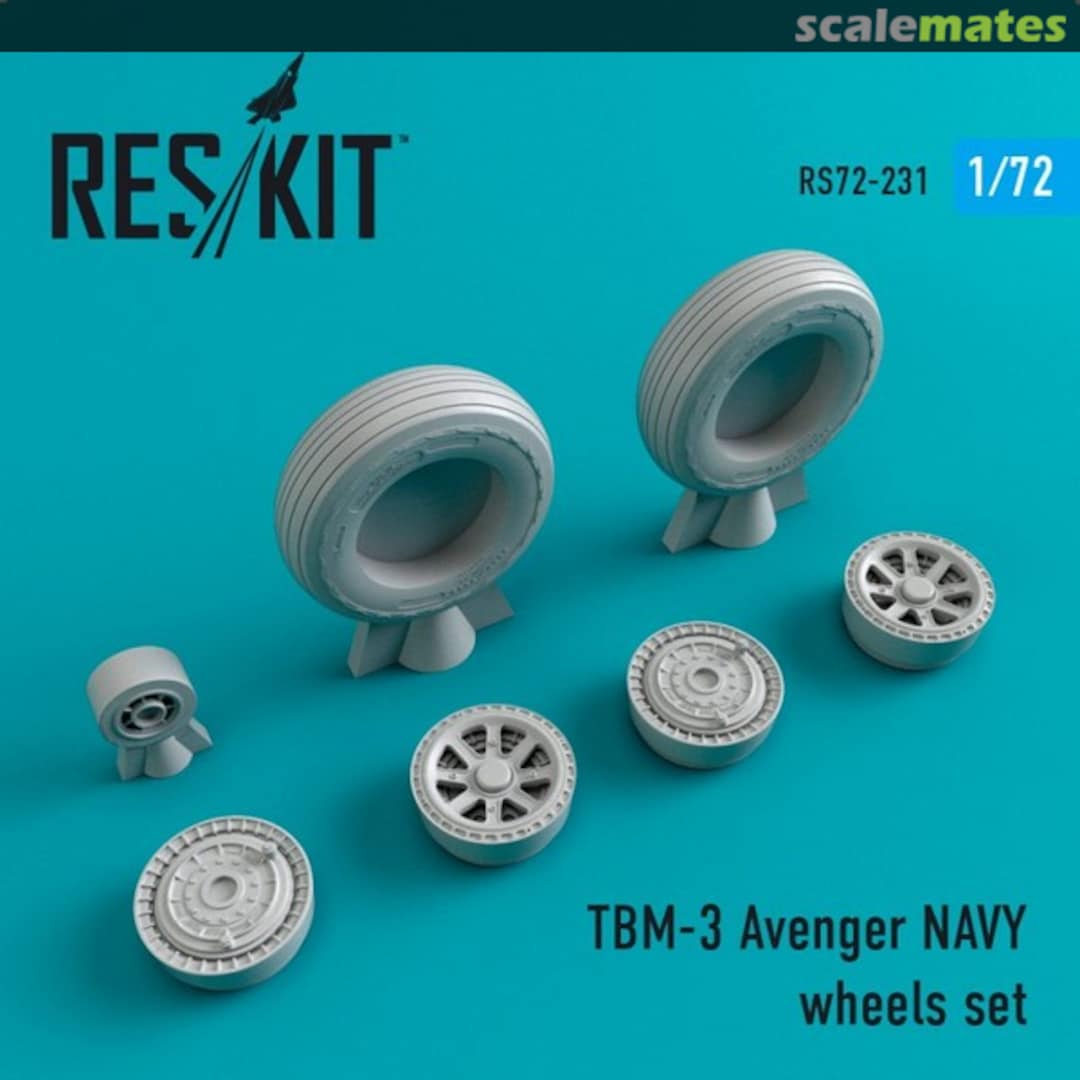 Boxart TBM-3 Avenger (Navy) wheels set RS72-0231 ResKit