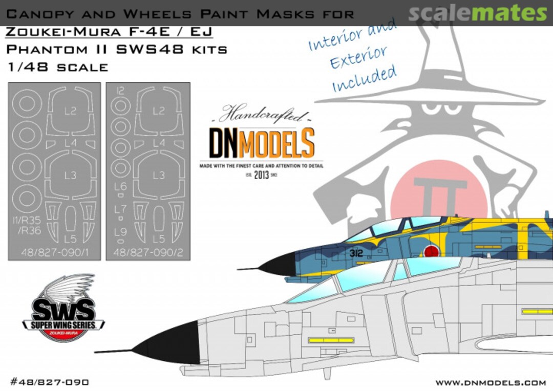 Boxart Canopy & Wheels Paint Masks for Zoukei-Mura F-4E/EJ Phantom II 48/827-090 DN Models