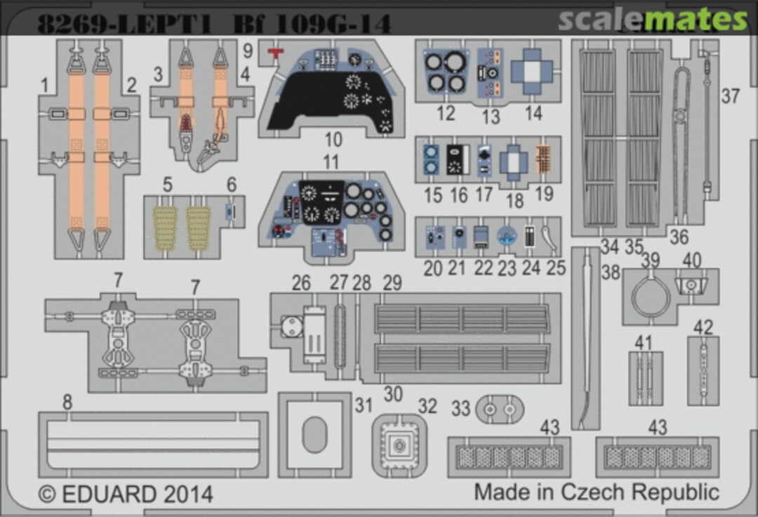 Boxart Bf 109G-14 PE-set 8269-LEPT1 Eduard