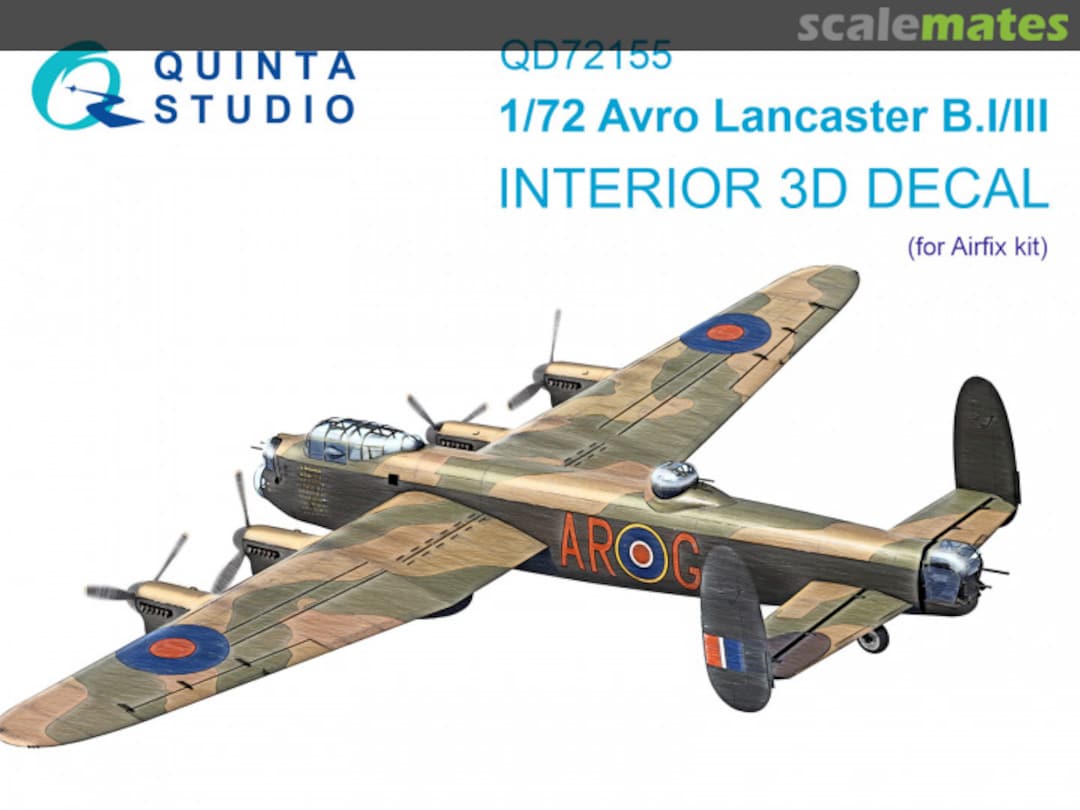 Boxart Avro Lancaster B.I/III interior 3D decals QD72155 Quinta Studio