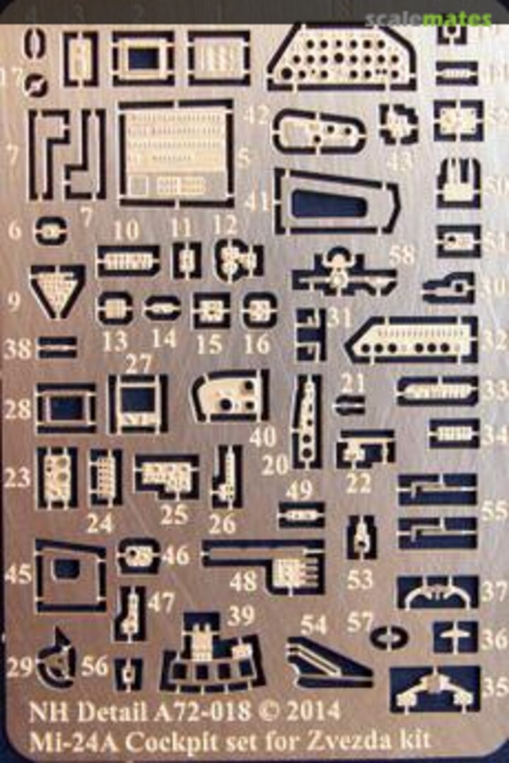 Boxart Mil Mi-24A Cockpit Set A72-018 NH Detail