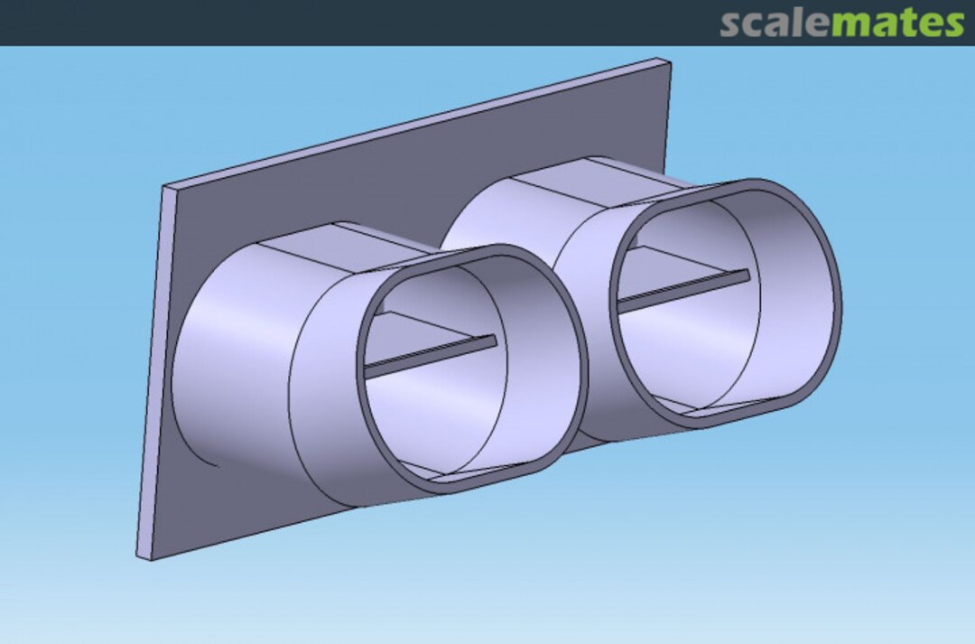 Boxart Bell 212 / 412 bended exhaust pipes DF80472 DF HeloStuff